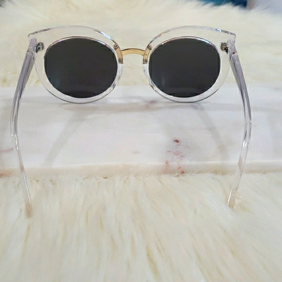 Retro 🎅 Round Cat Eye Sunglasses Mirrored Lens - Picture 5 of 6
